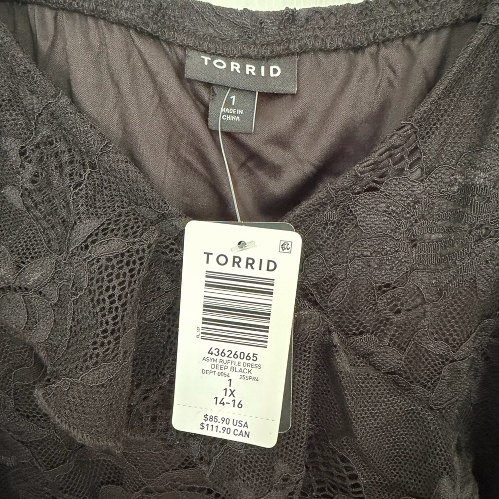 Torrid Asymmetrical Ruffle Dress - Picture 4 of 5
